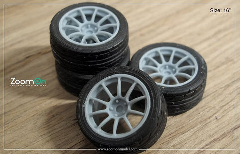 ZoomOn ZR059 1/24 18インチ レイズ ZE40 ホイールセット