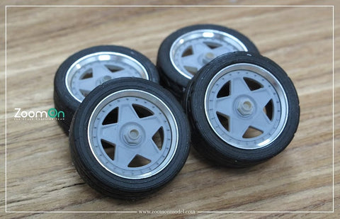 ZoomOn ZR063 1/24 16インチ 星形 ホイールセット