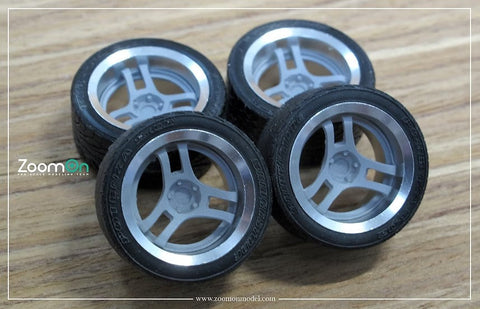 ZoomOn ZR068 1/24 17インチ アドバン スーパー レーシングv2 ホイールセット