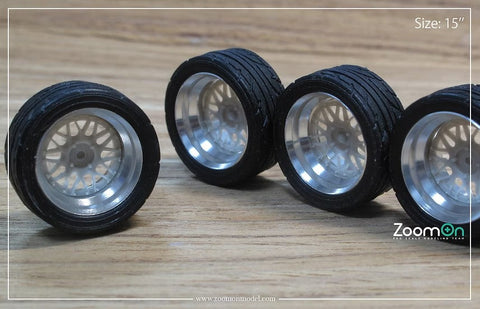 ZoomOn ZR069 1/24 15インチ SSR ドリドリメッシュ ホイールセット