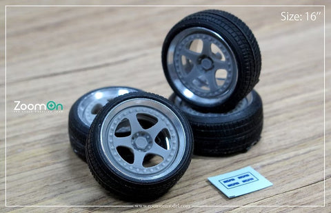 ZoomOn ZR070 1/24 16インチ ニスモ LM GT1 ホイールセット