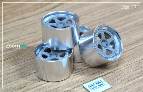 ZoomOn ZR070 1/24 17インチ ニスモ LM GT1 ホイールセット(タイヤ無し)