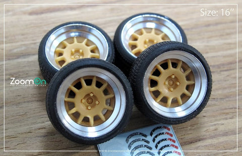 ZoomOn ZR072 1/24 15インチ ワーク エモーション RS11 ホイールセット