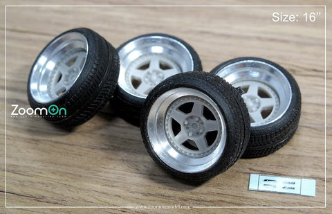 ZoomOn ZR074 1/24 15インチ マイスター CR01 ホイールセット