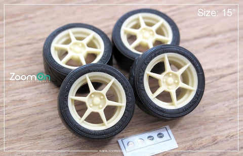 ZoomOn ZR075 1/24 16インチ バーディークラブ P1 ホイールセット