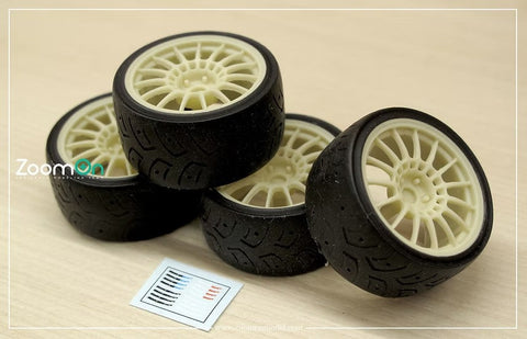 ZoomOn ZR078 1/24 17インチ エンケイスポーツ RC-T5 ホイールセット