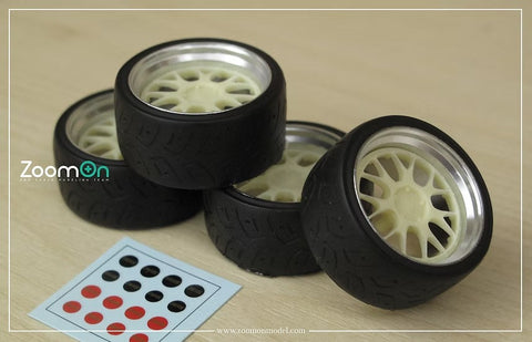 ZoomOn ZR084 1/24 19インチ BBS LM-R ホイールセット