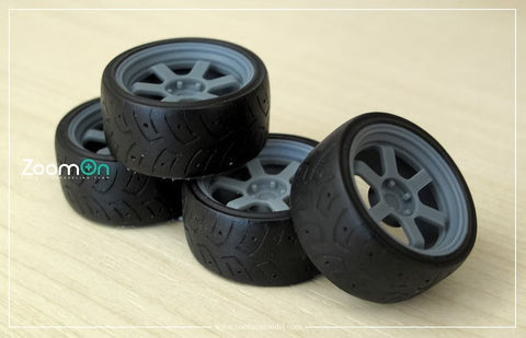 ZoomOn ZR087 1/24 17インチ レイズ TE37V Mark II ホイールセット