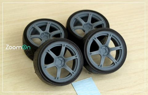 ZoomOn ZR089 1/24 19インチ レイズ TE037 ホイールセット