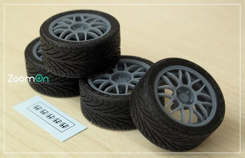 ZoomOn ZR090 1/24 NSX (NA1) タイプS BBS ホイールセット フロント16インチ リア17インチ