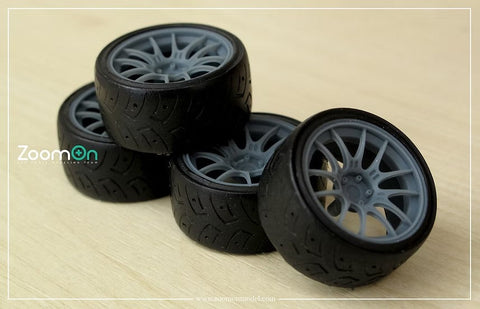 ZoomOn ZR096 1/24 16インチ エンケイ GTC02 ホイールセット