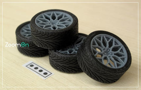 ZoomOn ZR102 1/24 20インチ Vossen HF-2 ホイールセット