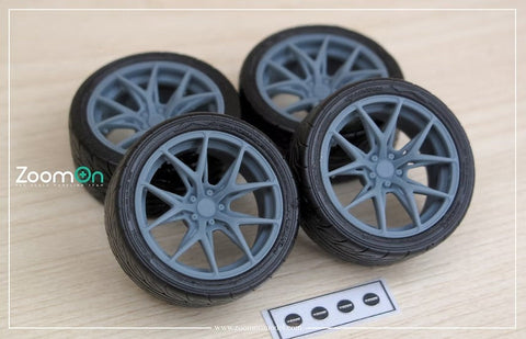 ZoomOn ZR117 1/24 16インチ レイズ VV21S ホイールセット (タイヤ無し)