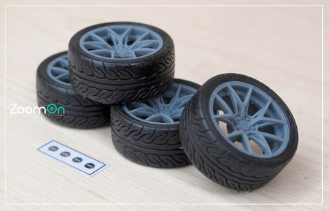 ZoomOn ZR117 1/24 19インチ レイズ VV21S ホイールセット (タイヤ無し)