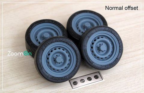 ZoomOn ZR123 1/24 14インチ ブリヂストン スーパーラップ ホイールセット (ノーマル) (タイヤ無し)