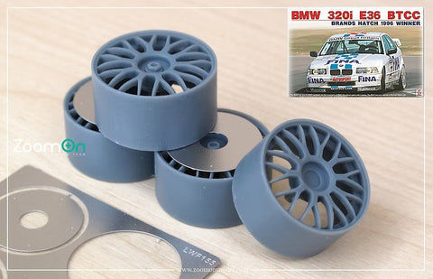 ZoomOn ZR128  1/24 18インチ BBS BMW 320i (E36) BTCC 1996 ホイールセット