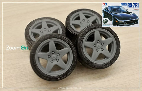 ZoomOn ZR152 1/24 16インチ マツダ RX7 FD3s OEM リムセット(タミヤ用)