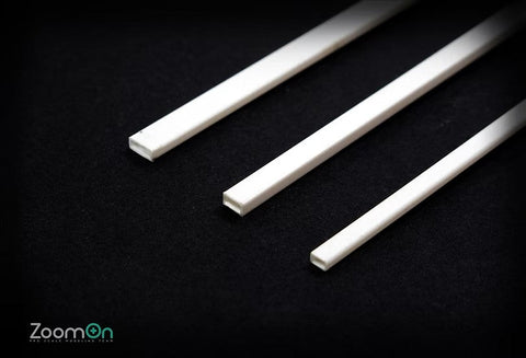 ZoomOn ZT009 1/24 長方形プラスチック棒 セット (中空)250mm
