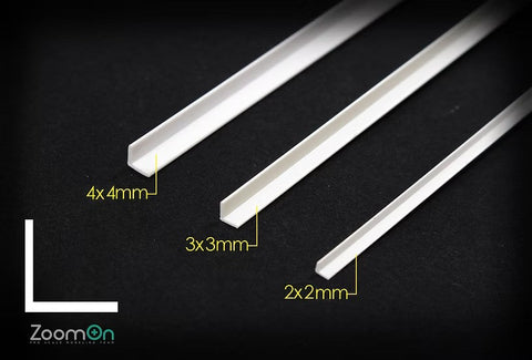 ZoomOn ZT011 1/24 L型プラスチック棒 セット250mm