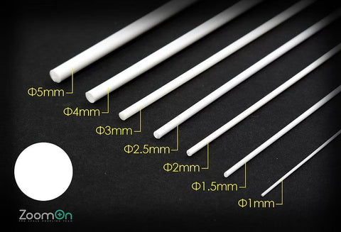 ZoomOn ZT013 1/24 丸プラスチック棒（ソリッド）250mm