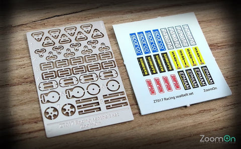 ZoomOn ZT017 1/24 レーシングシートベルトセット(イエロー)