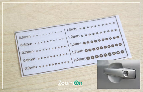 ZoomOn ZT064 1/24 ドアロックメタルステッカー