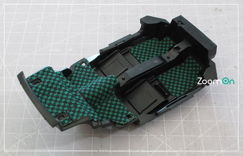 ZoomOn ZT071 1/24 グリッドパターン カーペットファブリック - グリーン